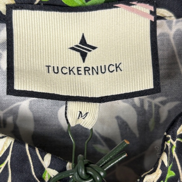 NWT Tuckernuck Women Verdant Iris ¾ Sleeve Mini Shirt Dress Sz M Black Cotton - Picture 7 of 16